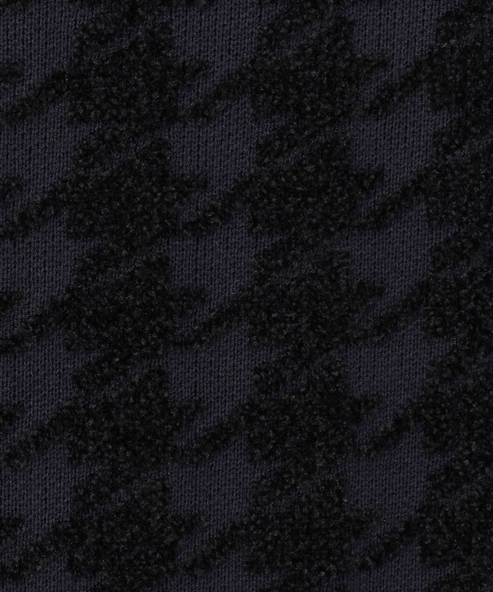 ICB 【洗える】ハウンドトゥースパターン ニットスカート 