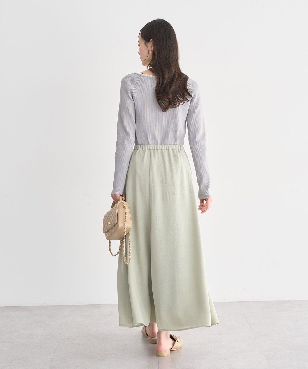 earth music&ecology 【予約】レーストリムリブニットプルオーバー 