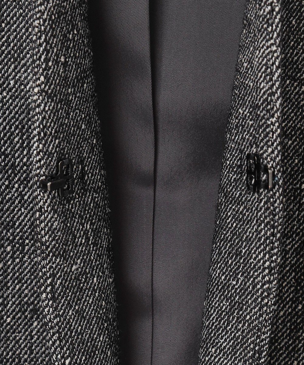 ICB ミックスヤーンツイード ノーカラージャケット 