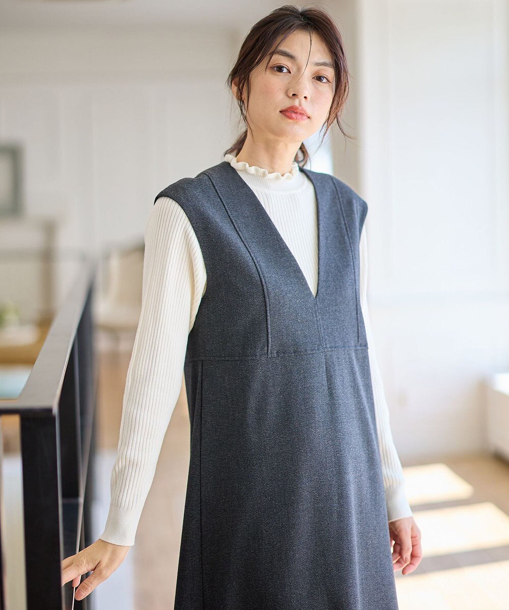 ANY 【洗濯機可】ウォームニットフリルプルオーバー 