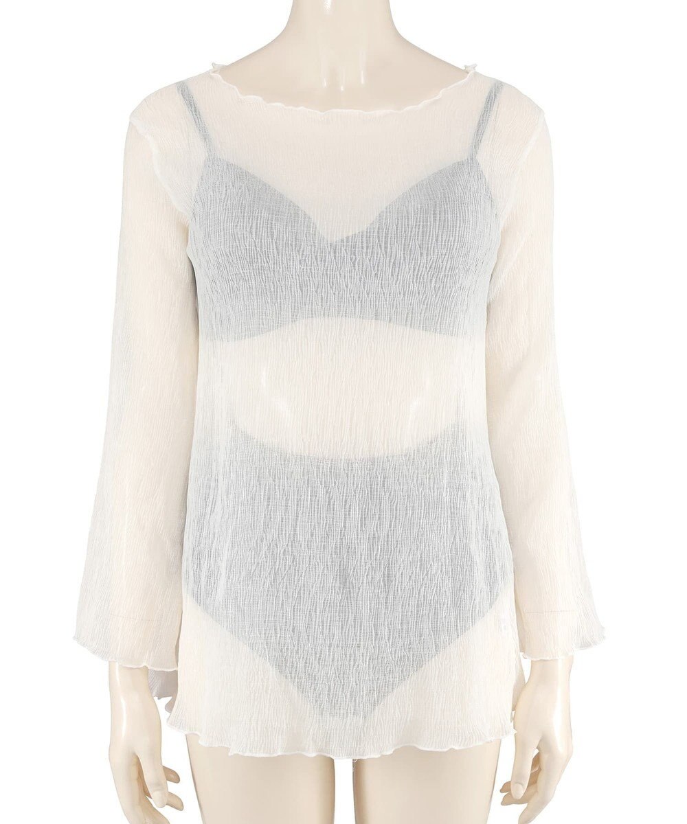 San-ai Resort（三愛水着楽園） 【WEB限定】シアー素材トップス3点セット水着 