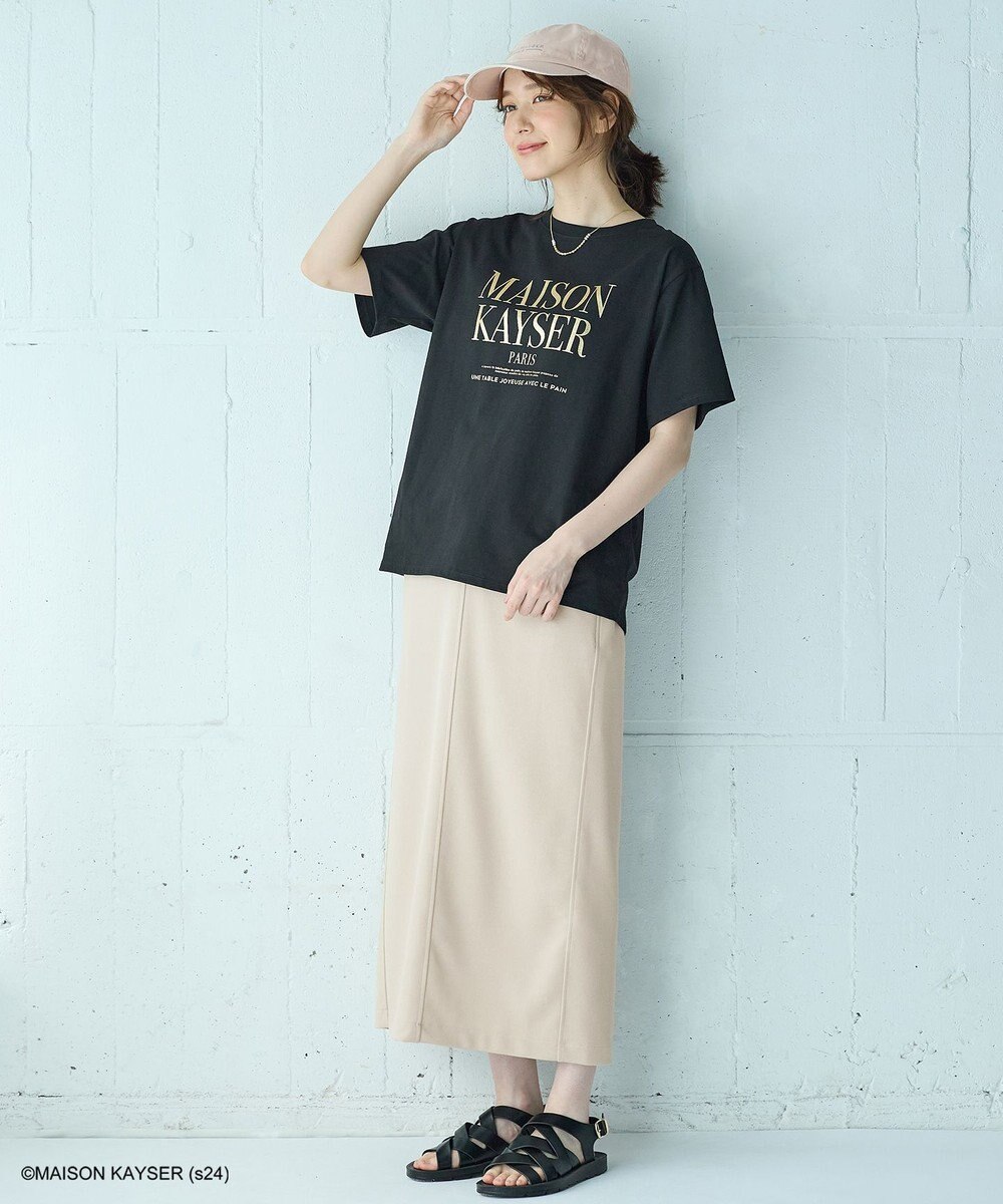 ANY 【MAISON KAYSERコラボ】箔プリントロゴ半袖Tシャツ 