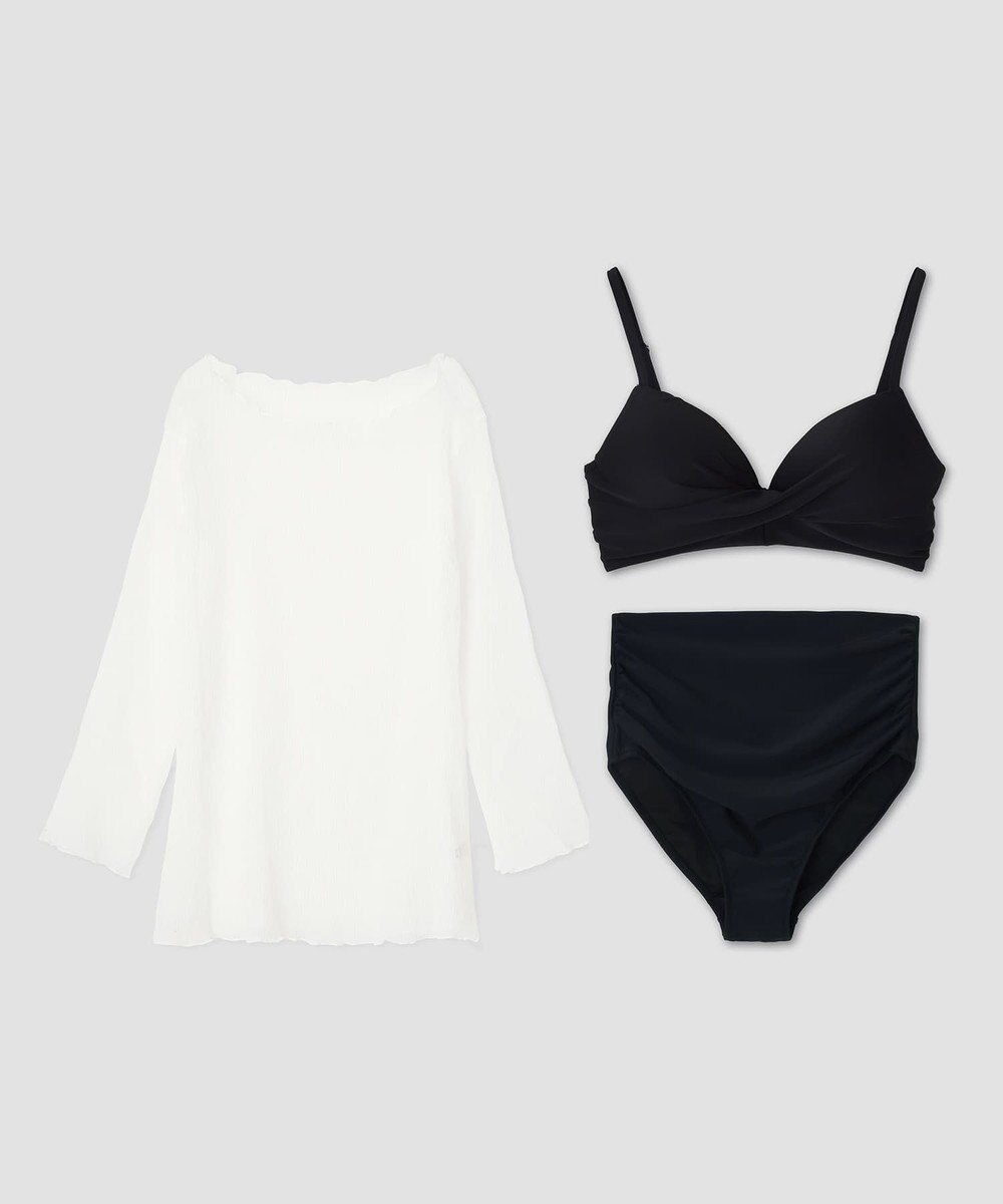 San-ai Resort（三愛水着楽園） 【WEB限定】シアー素材トップス3点セット水着 