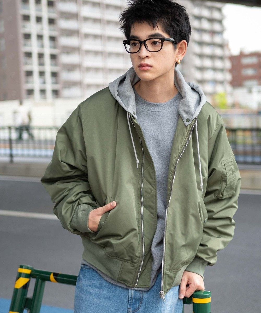 WEGO 【ユニセックス着用ITEM】パテッドフードMA－1 