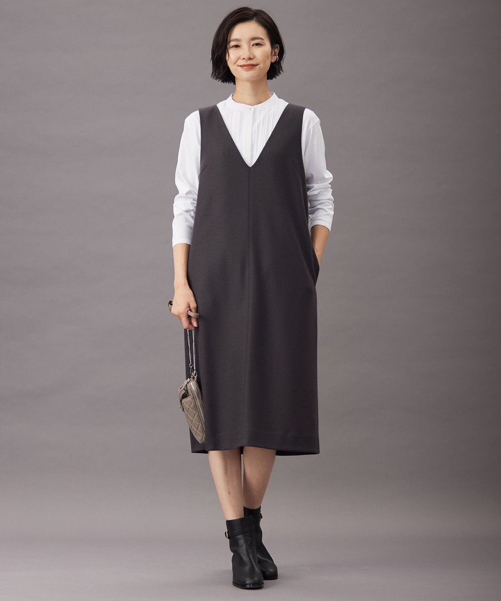 J.PRESS LADIES S 【洗える】ウールスムース ジャンパースカート 