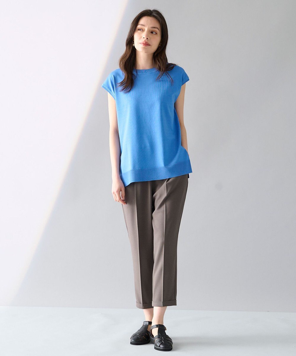 ANY 【洗濯機可】フレンチスリーブニットプルオーバー 