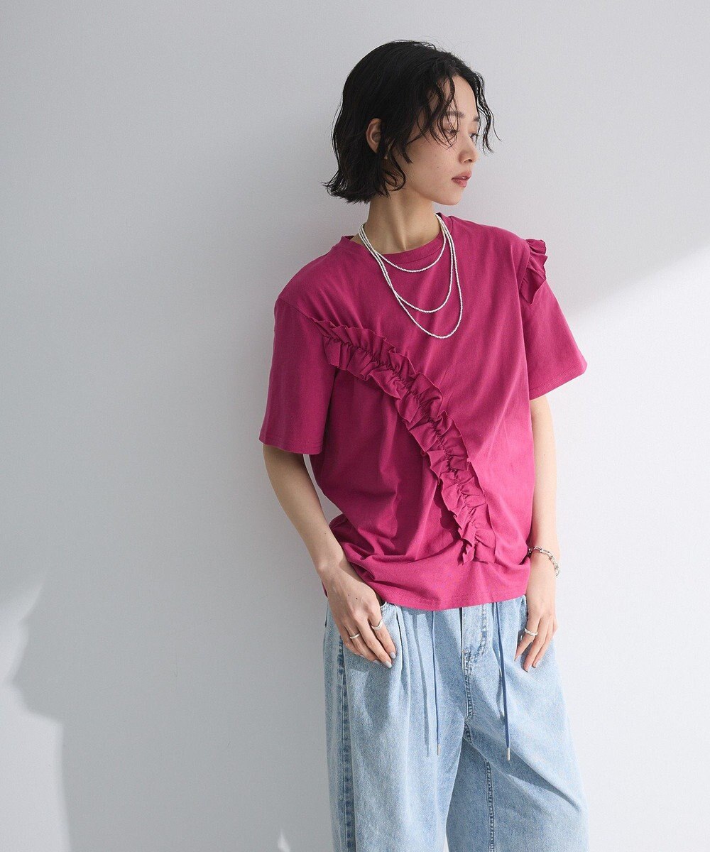 Green Parks ・Ｐｅｔｉｔ　Ｆｌｅｕｒ　アシンメトリーフリルＴＥＥ 