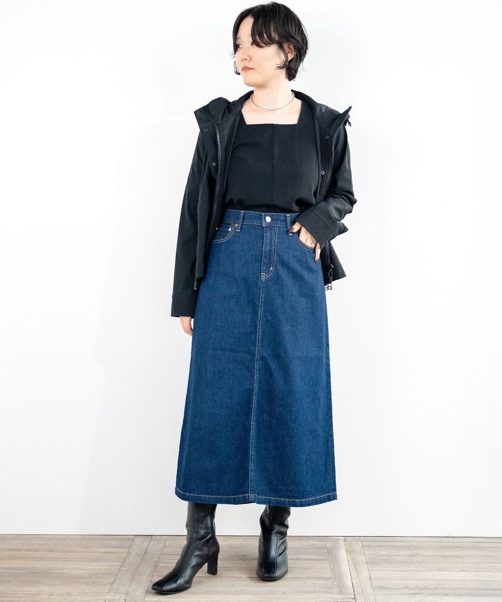 caqu FS 4/5丈 デニムスカート 