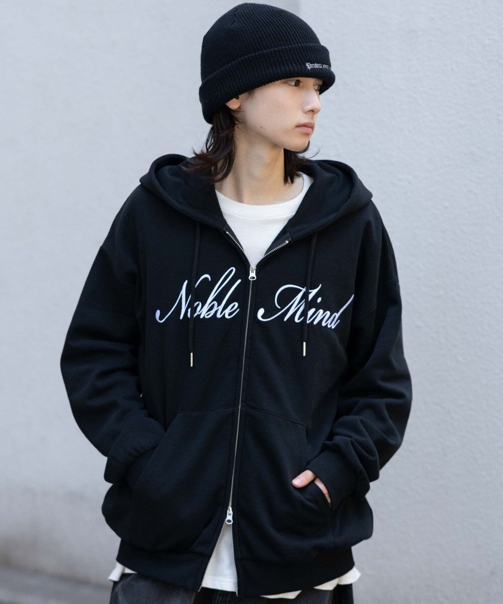 WEGO 【25年秋冬新作/ユニセックス着用ITEM/SMLサイズ展開】グラフィックロゴダブルZIPパーカー 