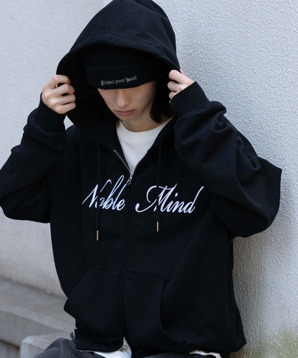 WEGO 【25年秋冬新作/ユニセックス着用ITEM/SMLサイズ展開】グラフィックロゴダブルZIPパーカー 