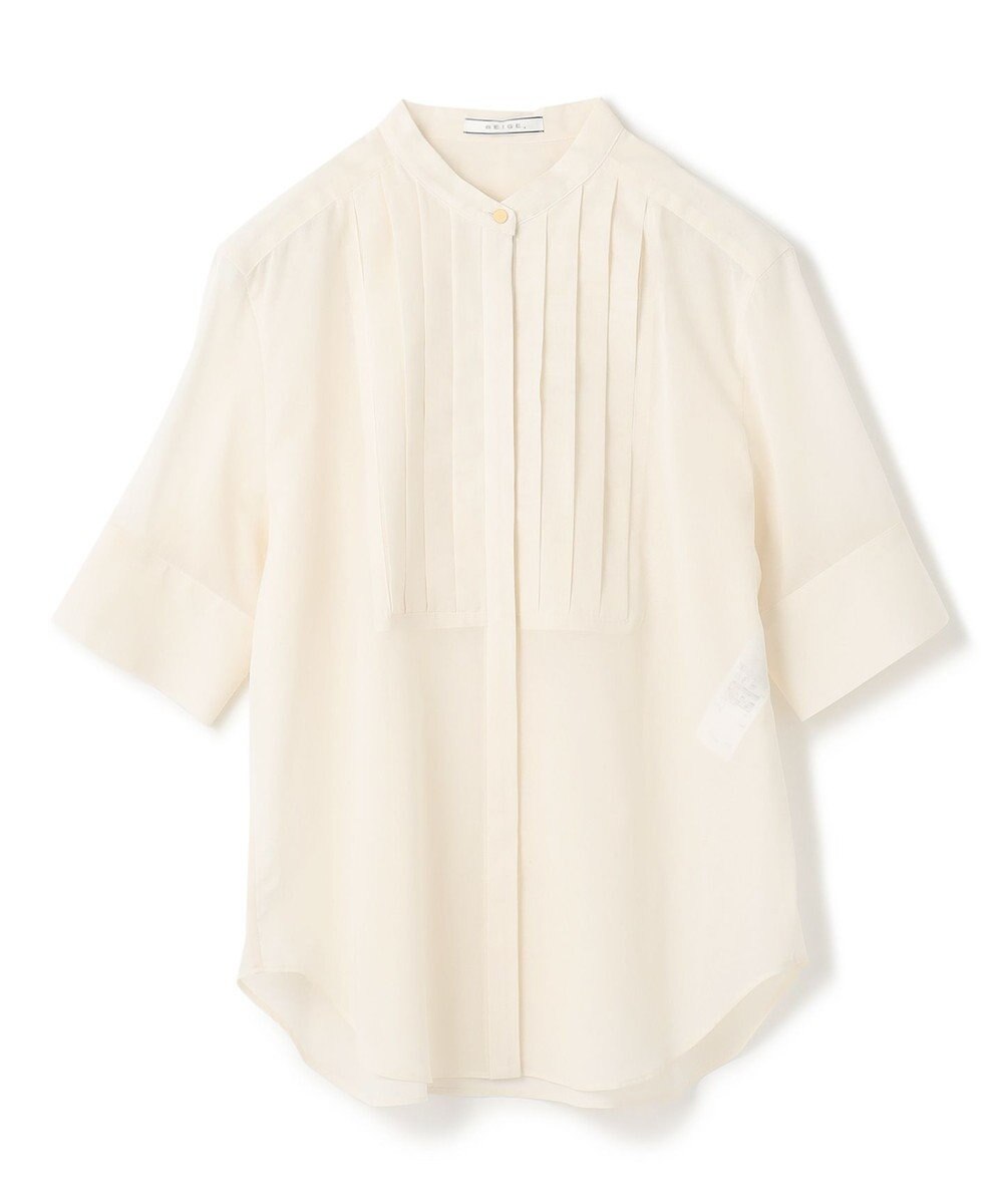 BEIGE， 【洗える】BAC / バンドカラーブラウス 