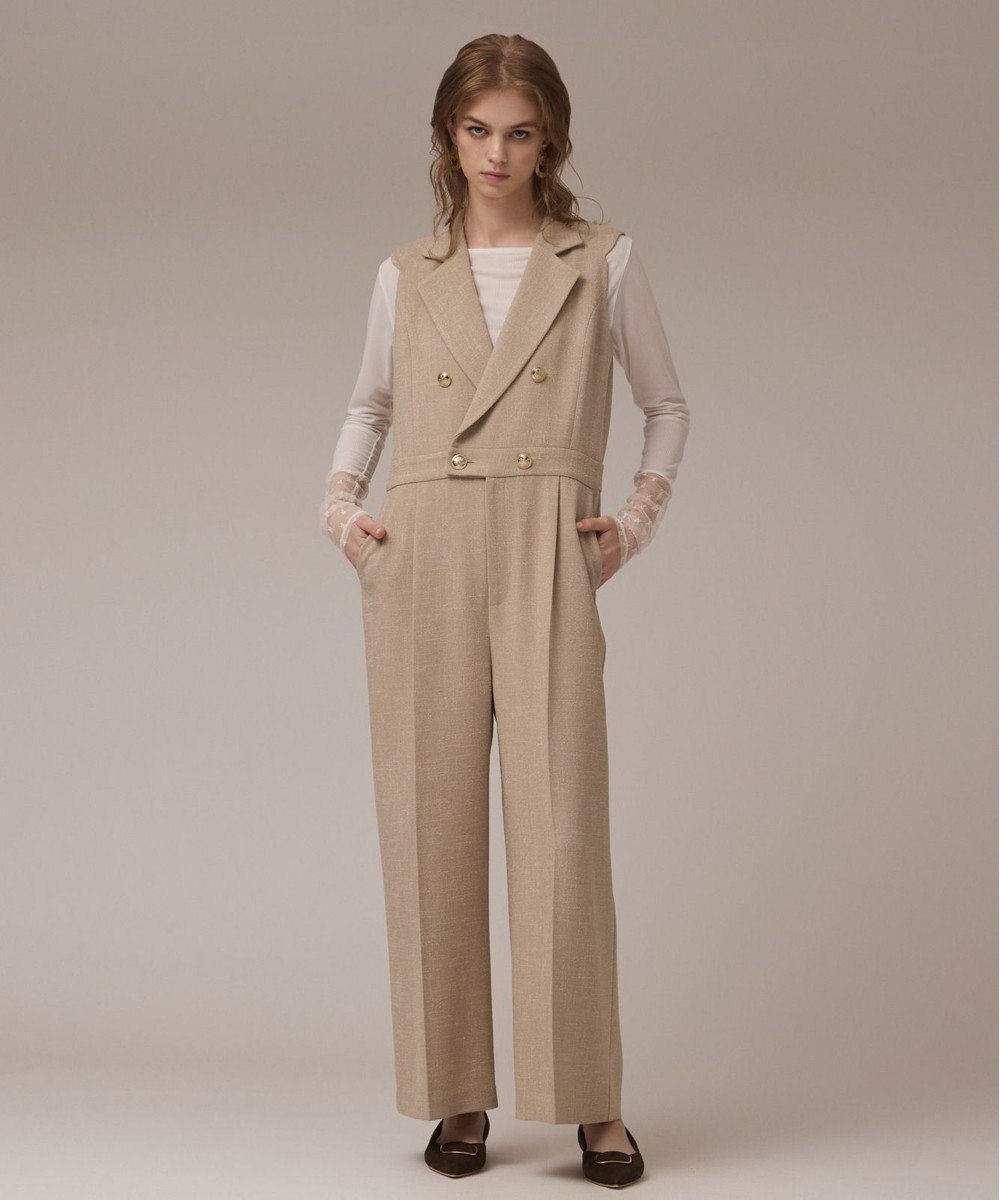 GRACE CONTINENTAL ツイードテーラーサロペット 