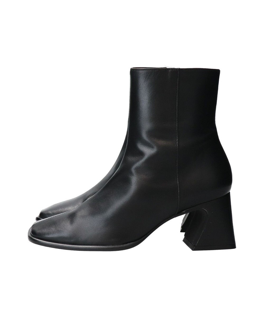 INTER-CHAUSSURES 【ANGEL ALARCON】フレアヒールセンターシームショートブーツ 