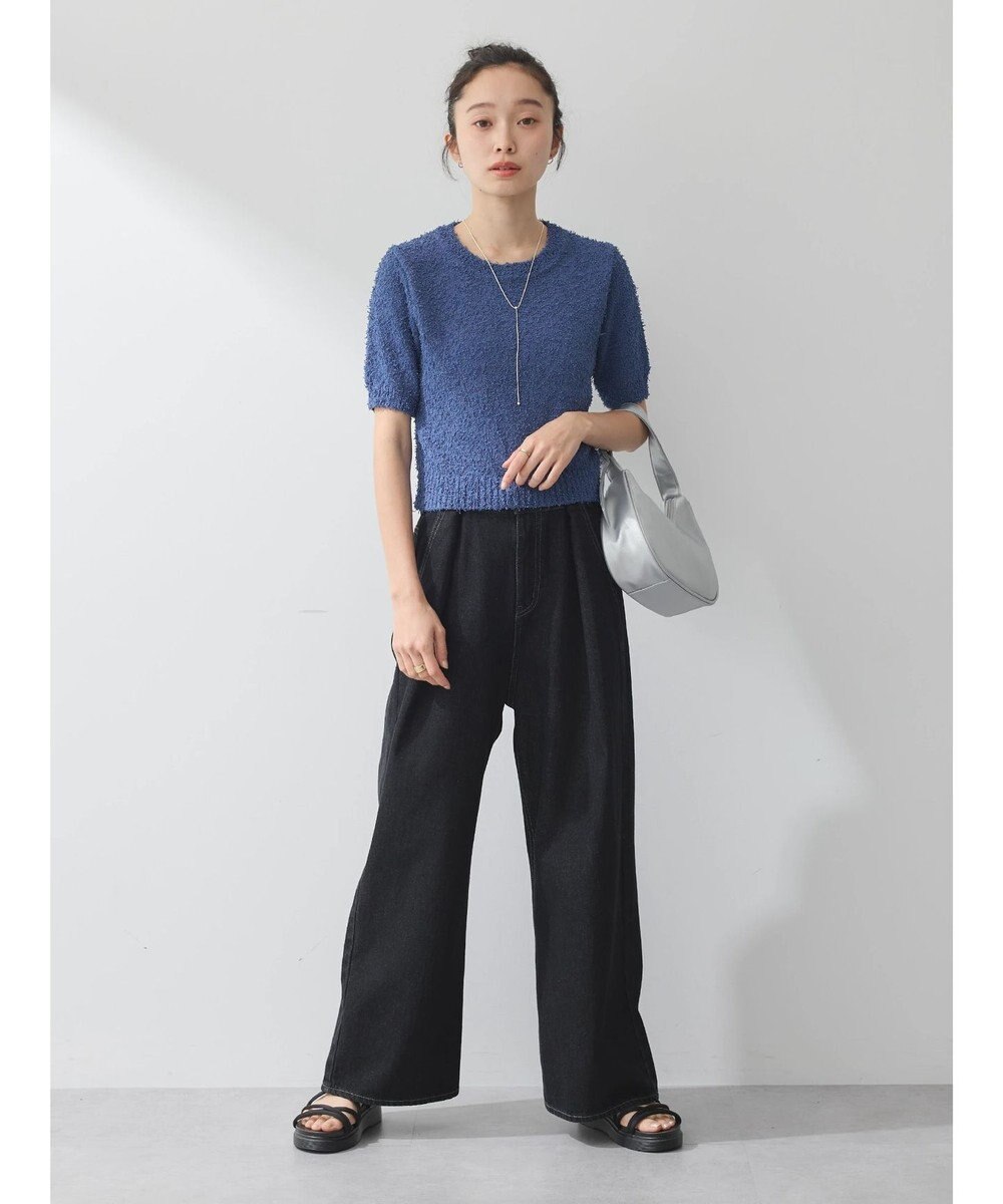 earth music&ecology ツイストブークレ半袖プルオーバー 