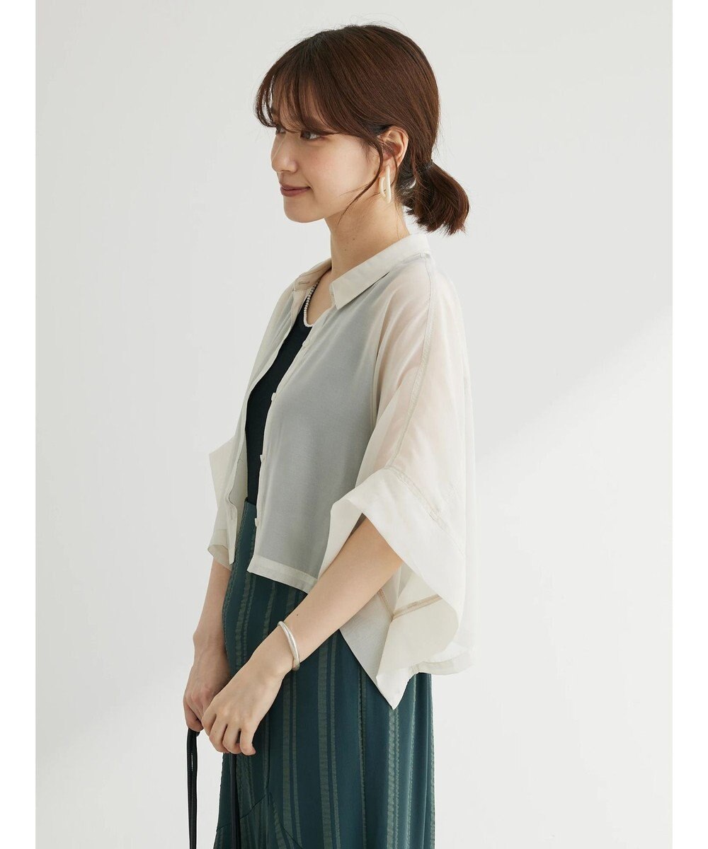 Green Parks ・ＥＬＥＮＣＡＲＥ　ＤＵＥ　ラメシフォンショートシャツ 