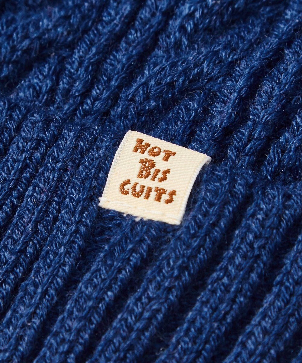 MIKI HOUSE HOT BISCUITS 【46-56cm】 ぼん天付きケーブル編みニット帽子 