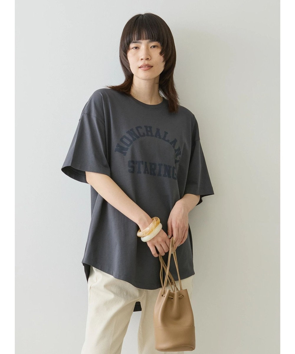 AMERICAN HOLIC ＮＯＮＣＨＡＬＡＮＴ　ＳＴＡＲＩＮＧ　カットチュニック2 Charcoal Gray