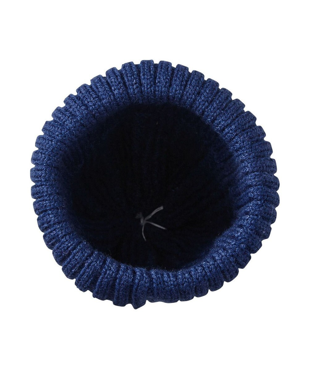 MIKI HOUSE HOT BISCUITS 【46-56cm】 ぼん天付きケーブル編みニット帽子 