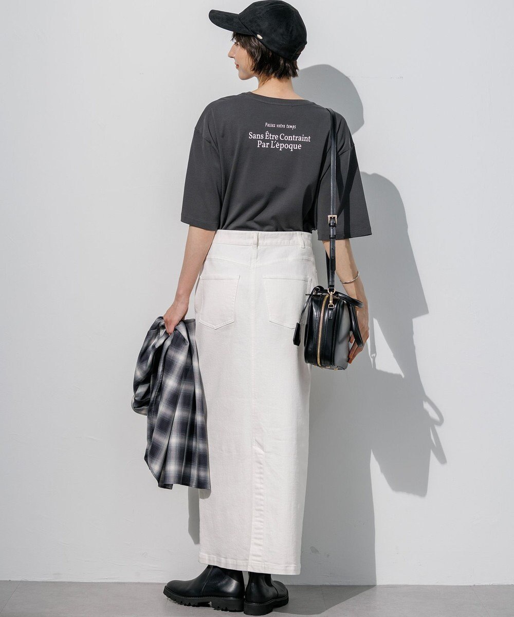 23区 【先行予約】ドロップショルダー メッセージ ロゴTシャツ 