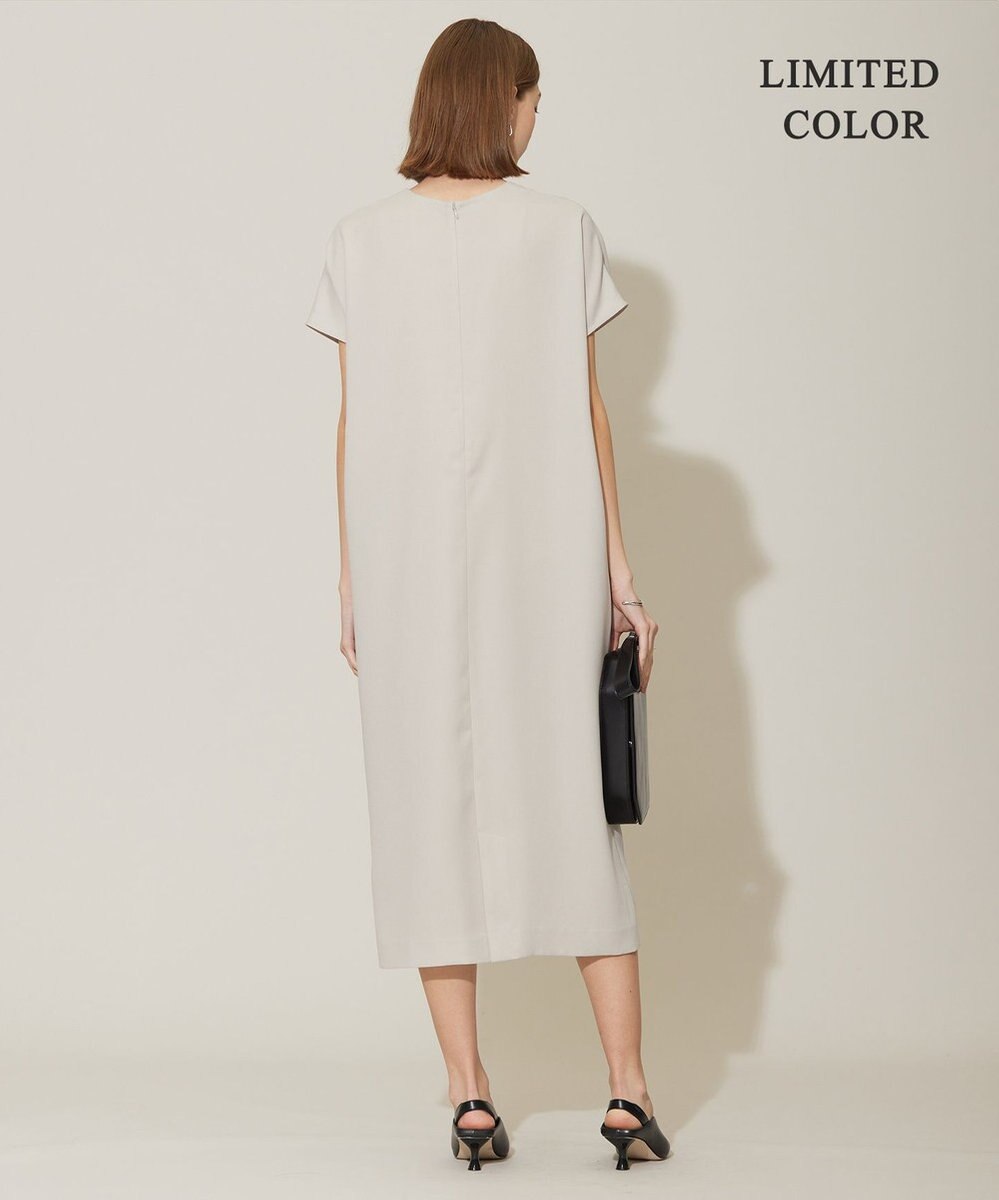 ICB 【接触冷感・UVケア・速乾・洗える】FluidBackSatin レイヤードデザインワンピース 