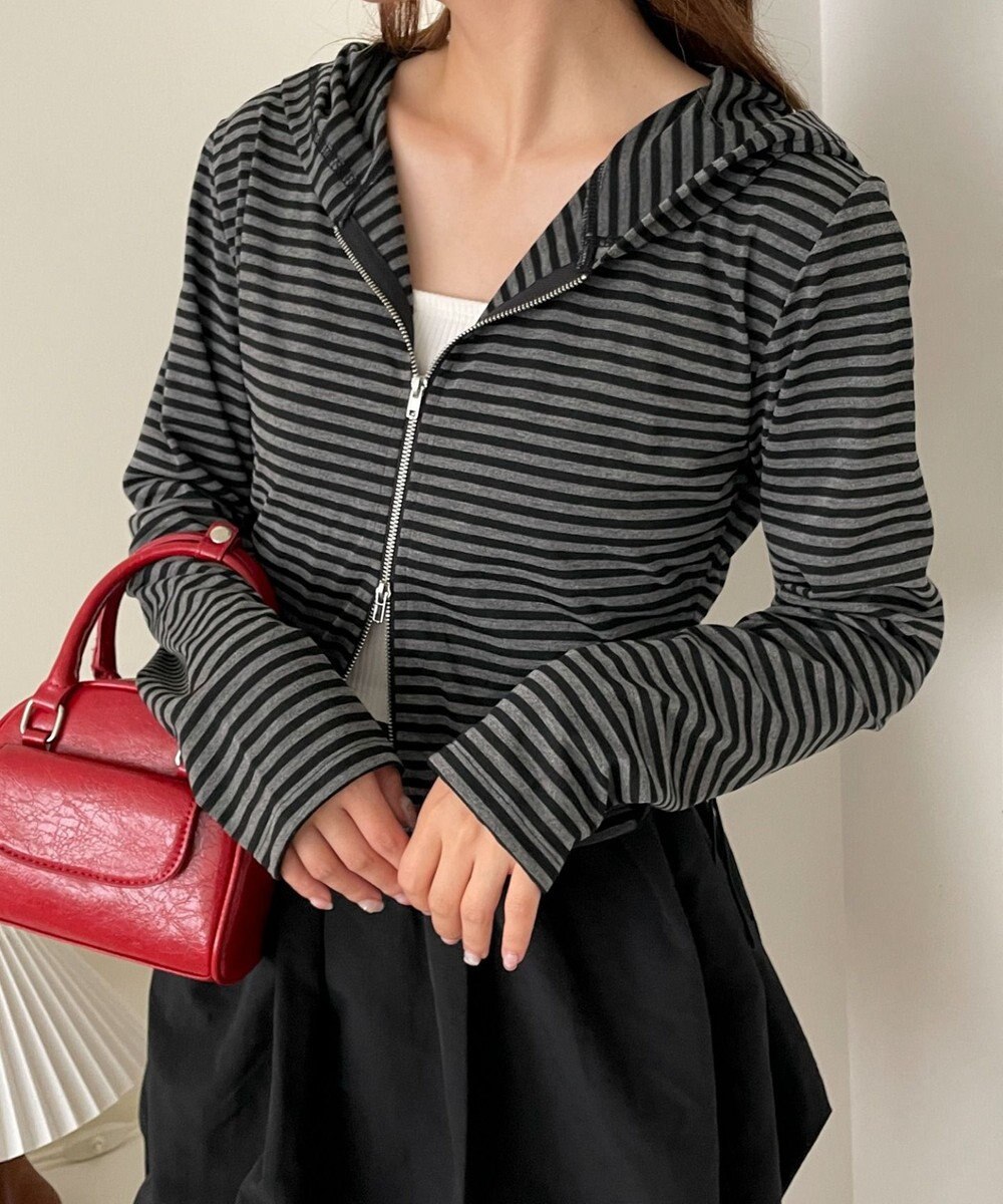 WEGO 柄Wジップパーカー 