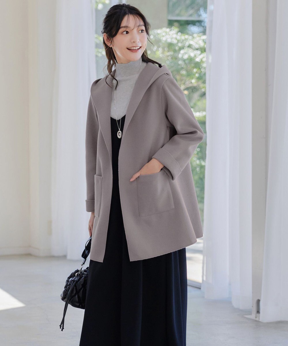 Tiaclasse ダブルフェイスニットロングコート 