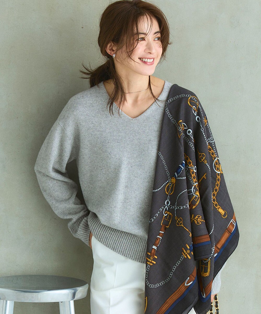 23区 【見上愛さんコラボカラー/VERY掲載】カシミヤブレンド Vネック ニット 