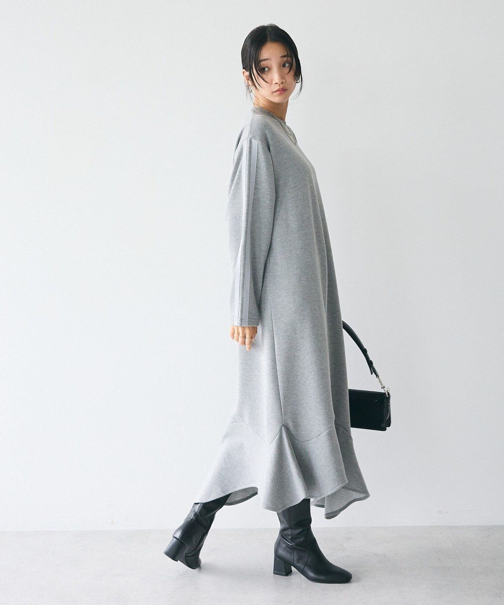 CRAFT STANDARD BOUTIQUE ライン入り裾フリルワンピース 