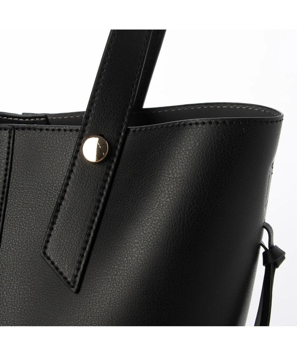 UNBILLION cachecache スタッズポイント両面合皮2wayトートバッグ 