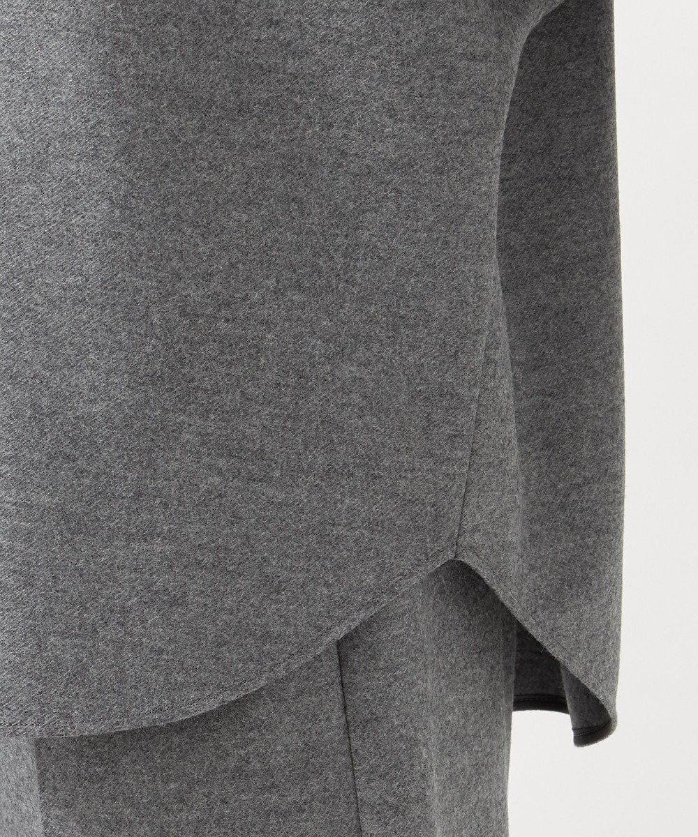 23区 【エステータ】ウールツイルジャージー スリットネック ブラウス 