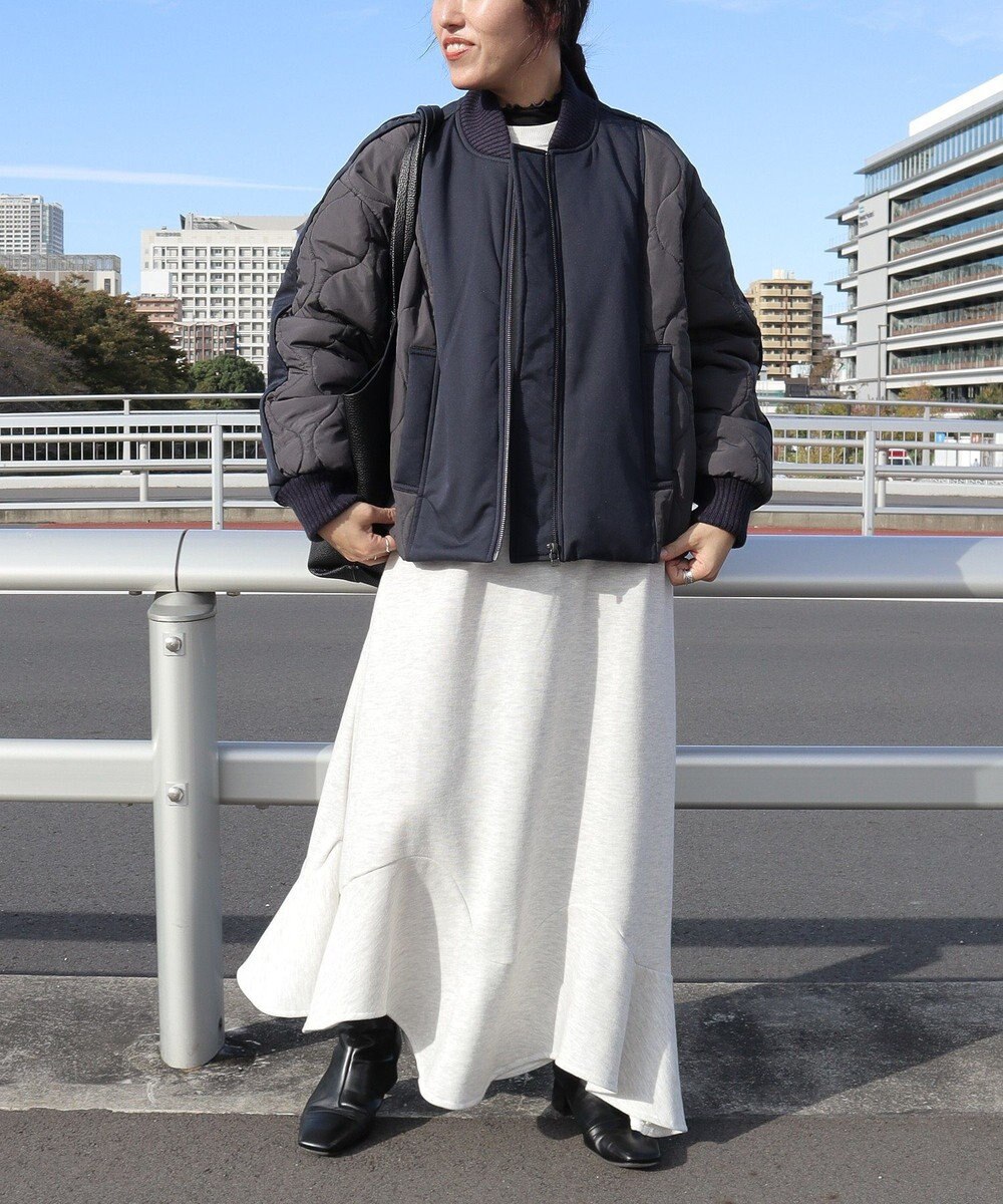 CRAFT STANDARD BOUTIQUE ライン入り裾フリルワンピース 