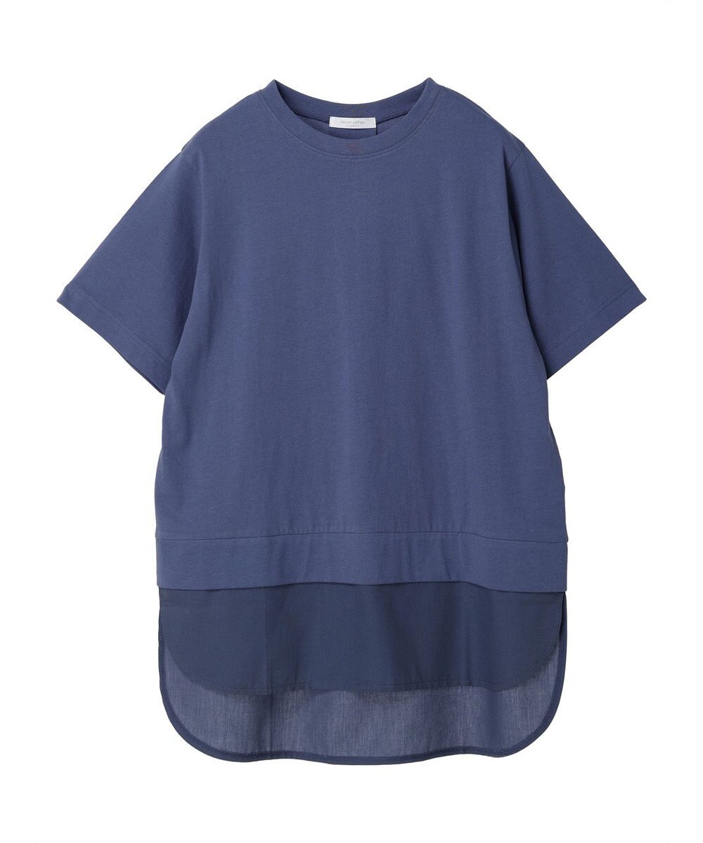 Green Parks 布帛レイヤー半袖チュニック 