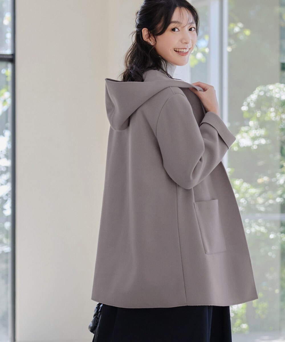 Tiaclasse ダブルフェイスニットロングコート 