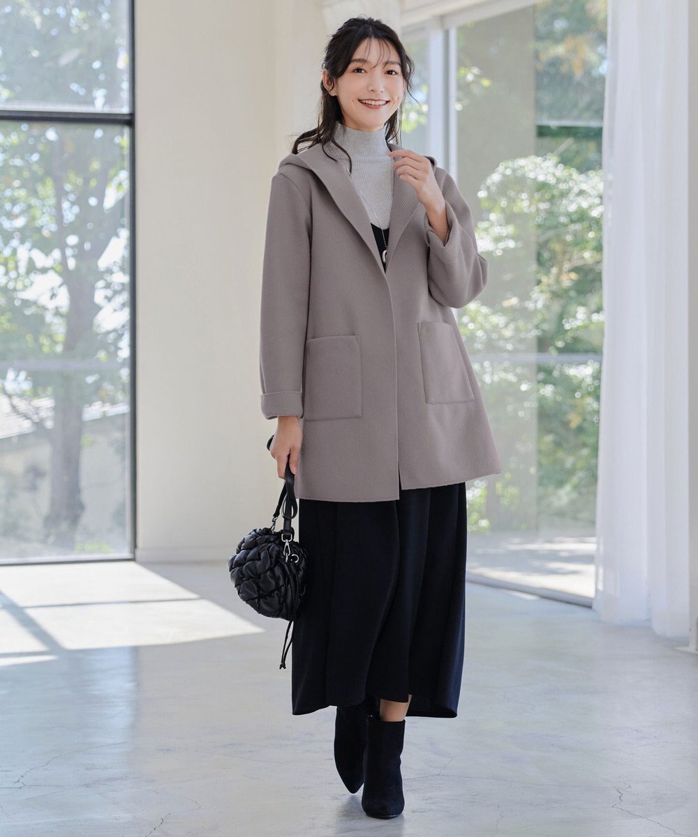 Tiaclasse ダブルフェイスニットロングコート 