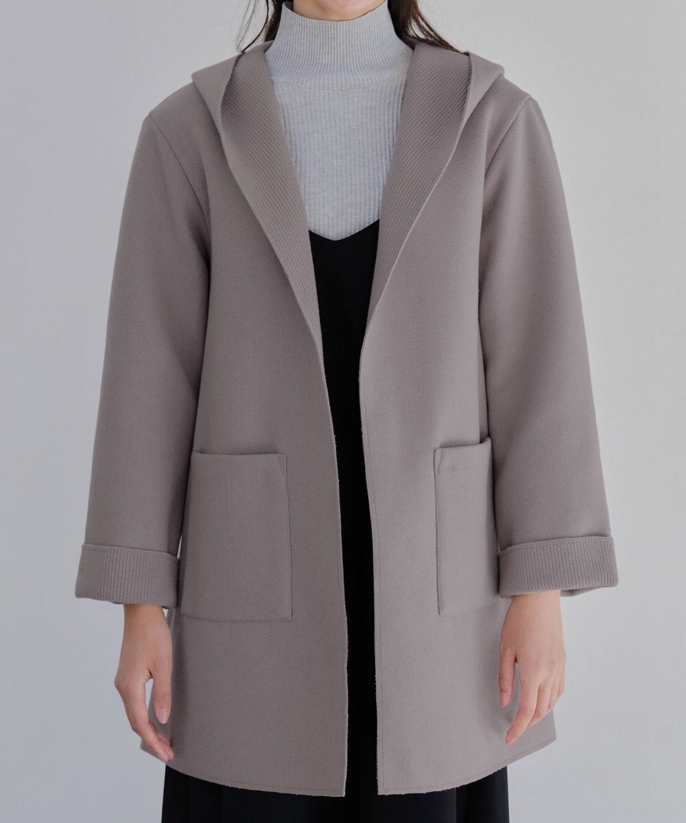 Tiaclasse ダブルフェイスニットロングコート 