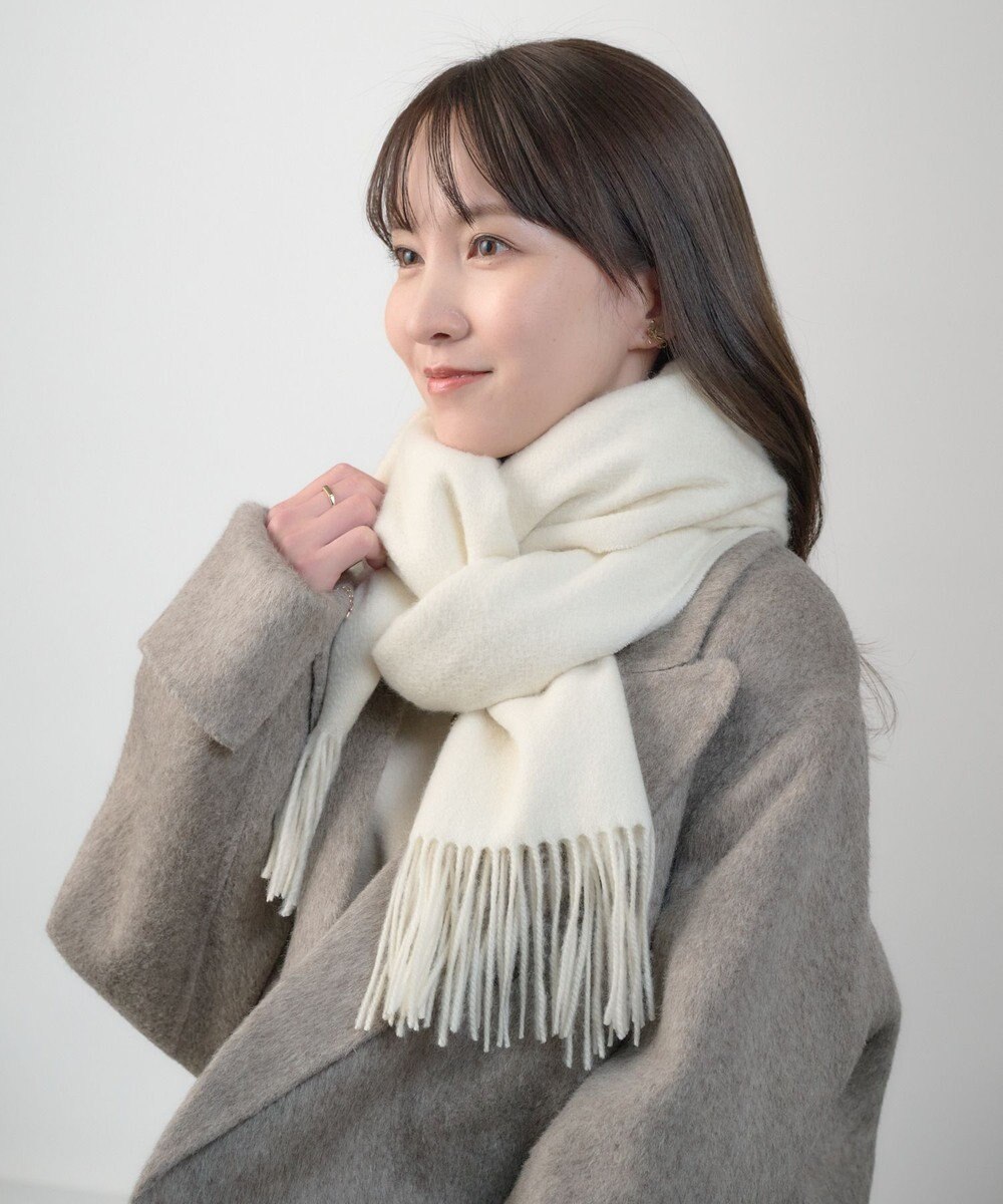 MOONBAT プラスムーンバット (+moonbat) カシミヤ100％無地ストール 洗える 190㎝×50㎝ 