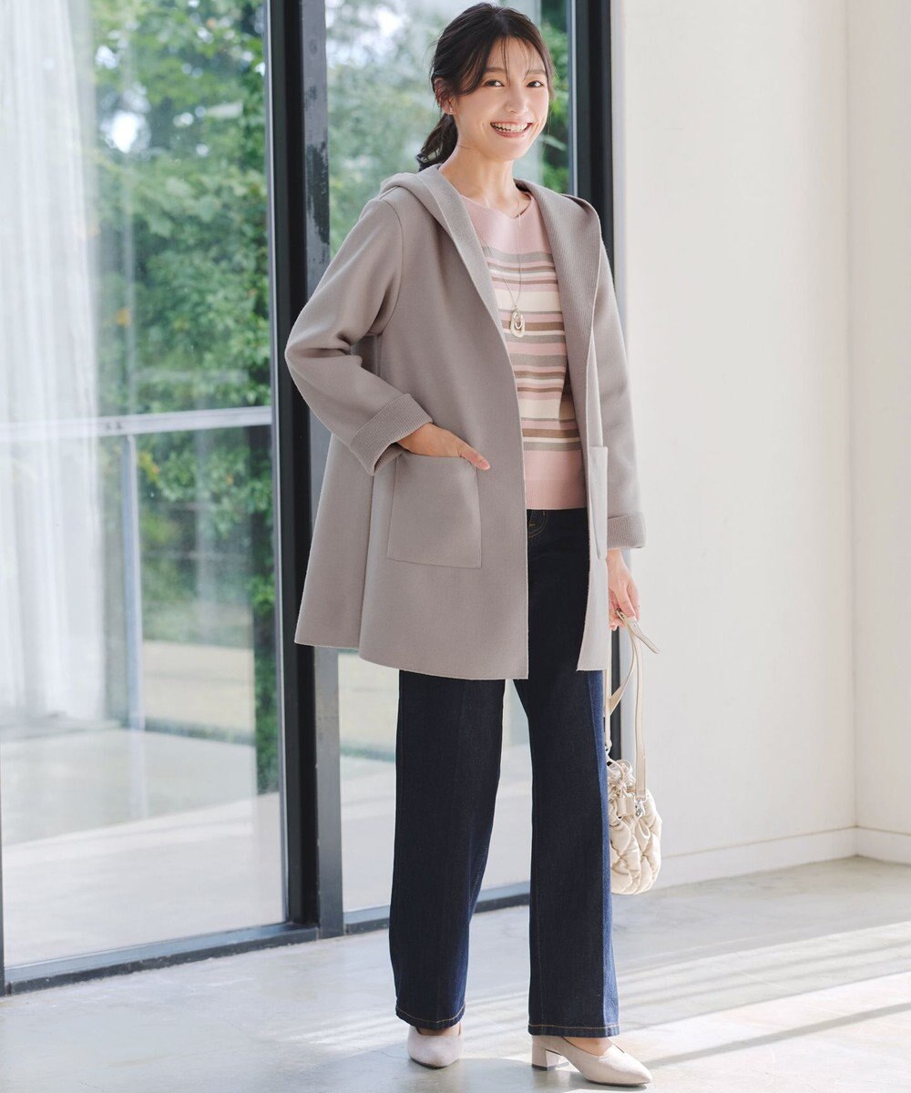 Tiaclasse ダブルフェイスニットロングコート 