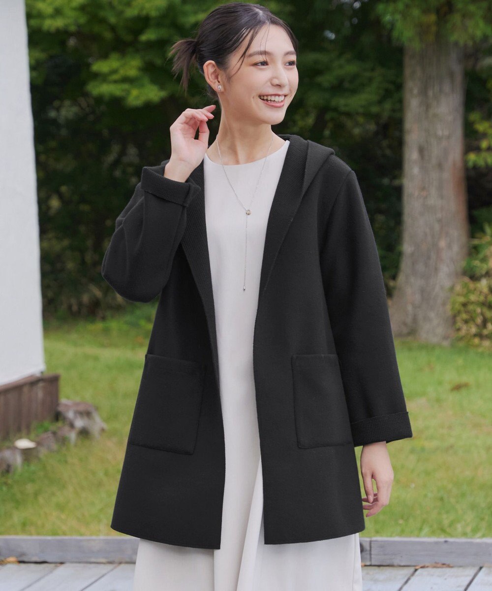 Tiaclasse ダブルフェイスニットロングコート 