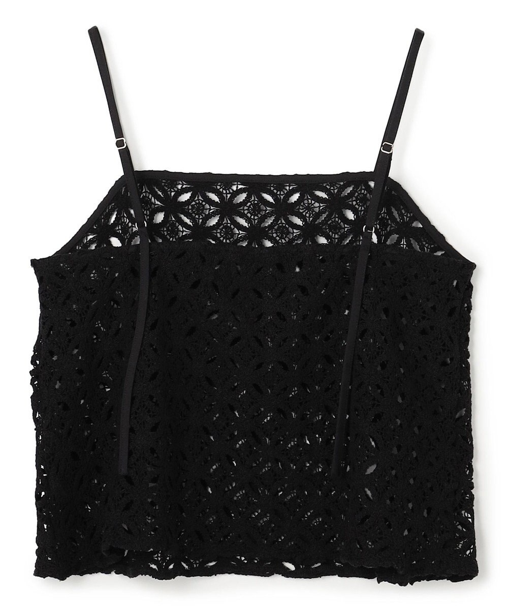 UNFILO L 【2点セット】ラッセルレース キャミレイヤード Tシャツ 