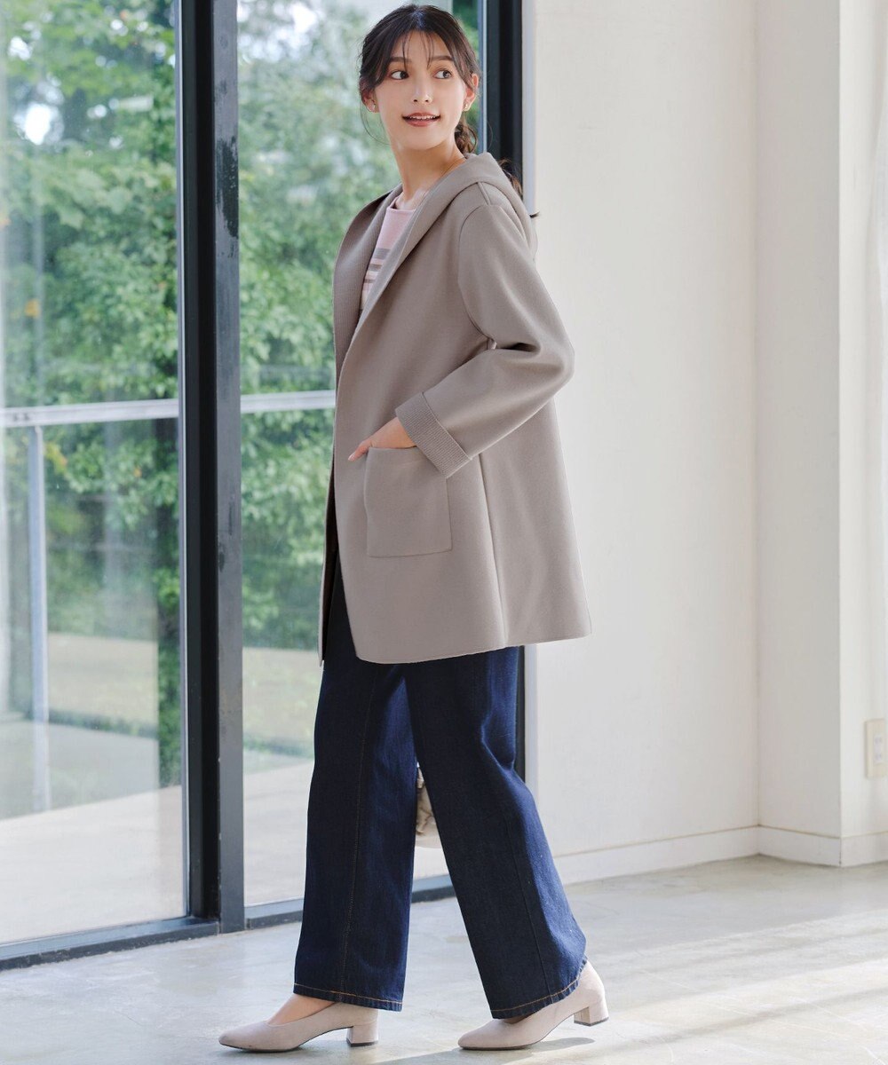 Tiaclasse ダブルフェイスニットロングコート 