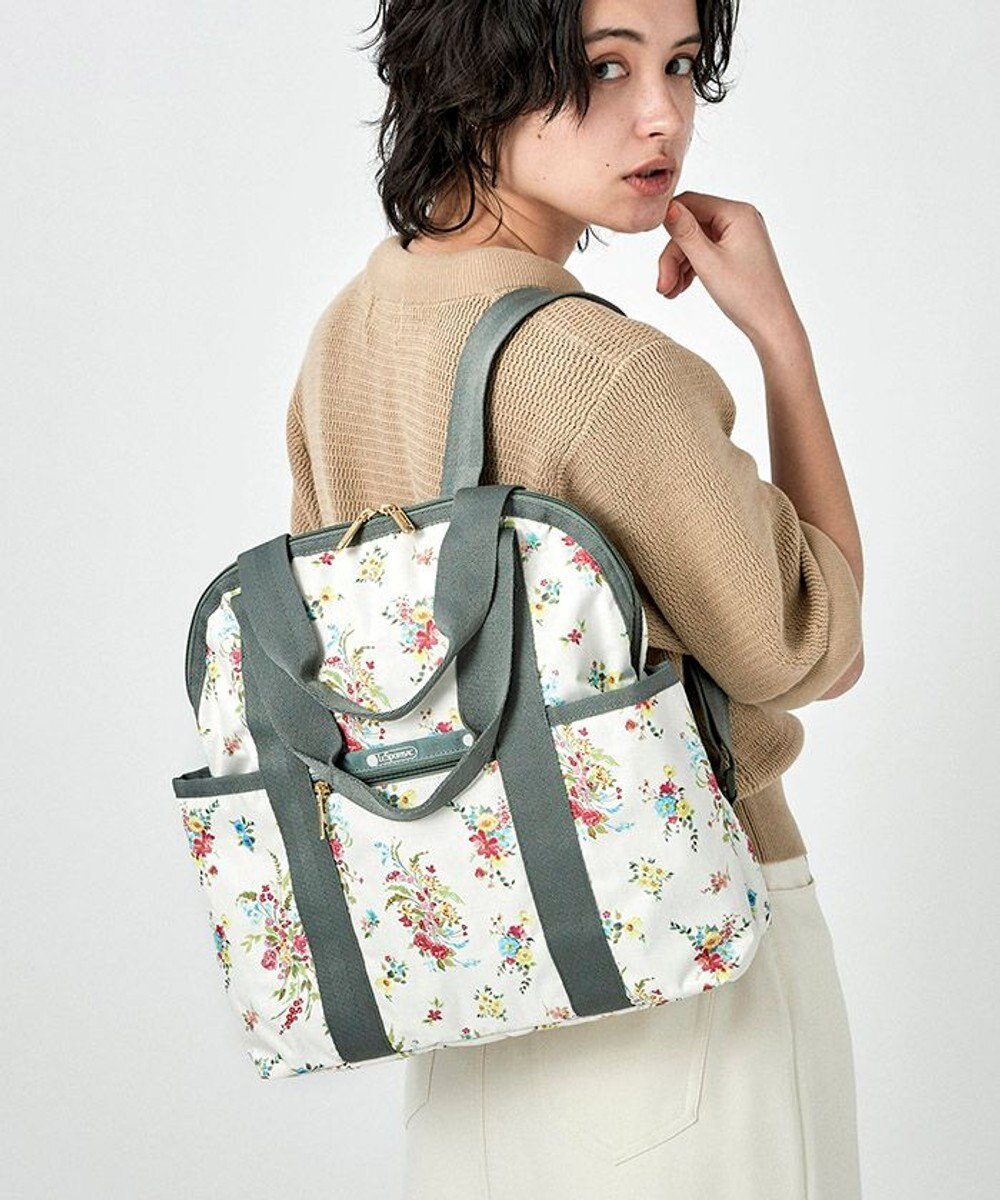 DOUBLE TROUBLE BACKPACK/ぺインテッドフラワーズパーティ, ぺインテッドフラワーズパーティ, F
