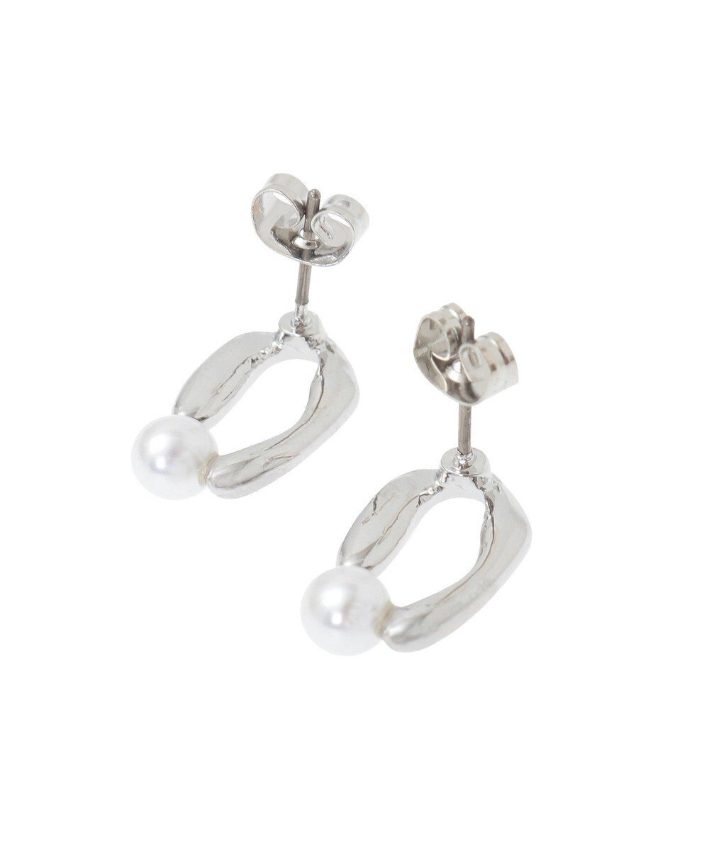 AMERICAN HOLIC パールオーバルフレームピアス 