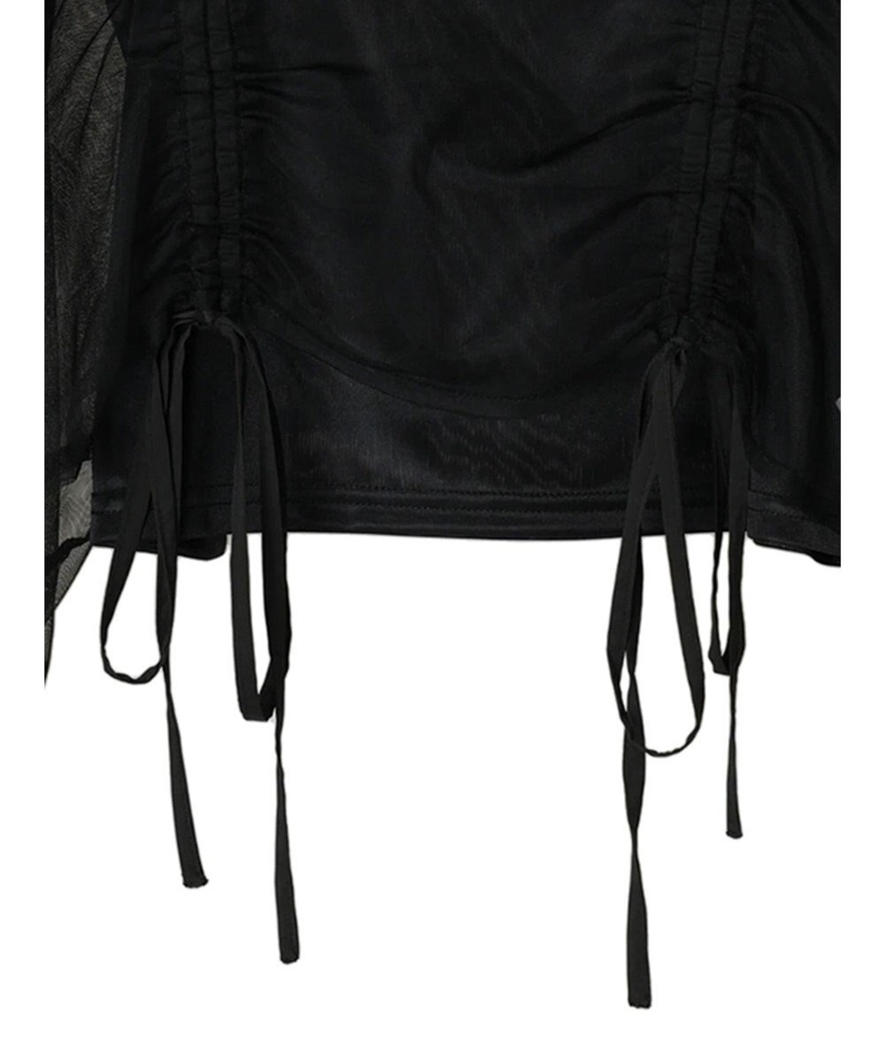 Green Parks ・ＥＬＥＮＣＡＲＥ　ＤＵＥ　チュールギャザーブラウス 