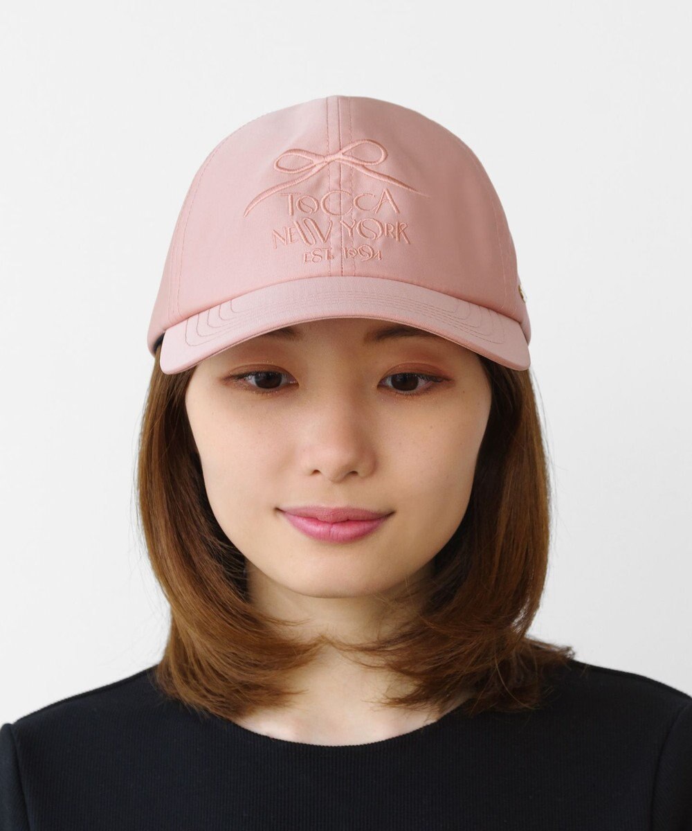 TOCCA 【UV90%以上カット・吸水速乾・接触冷感・抗菌防臭・サイズ調整可・洗える】DANCING RIBBON LOGOCAP キャップ 