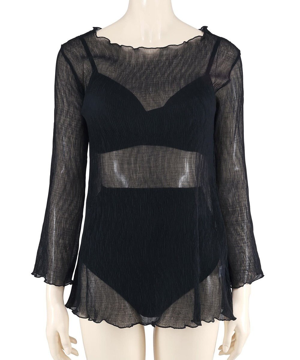 San-ai Resort（三愛水着楽園） 【WEB限定】シアー素材トップス3点セット水着 