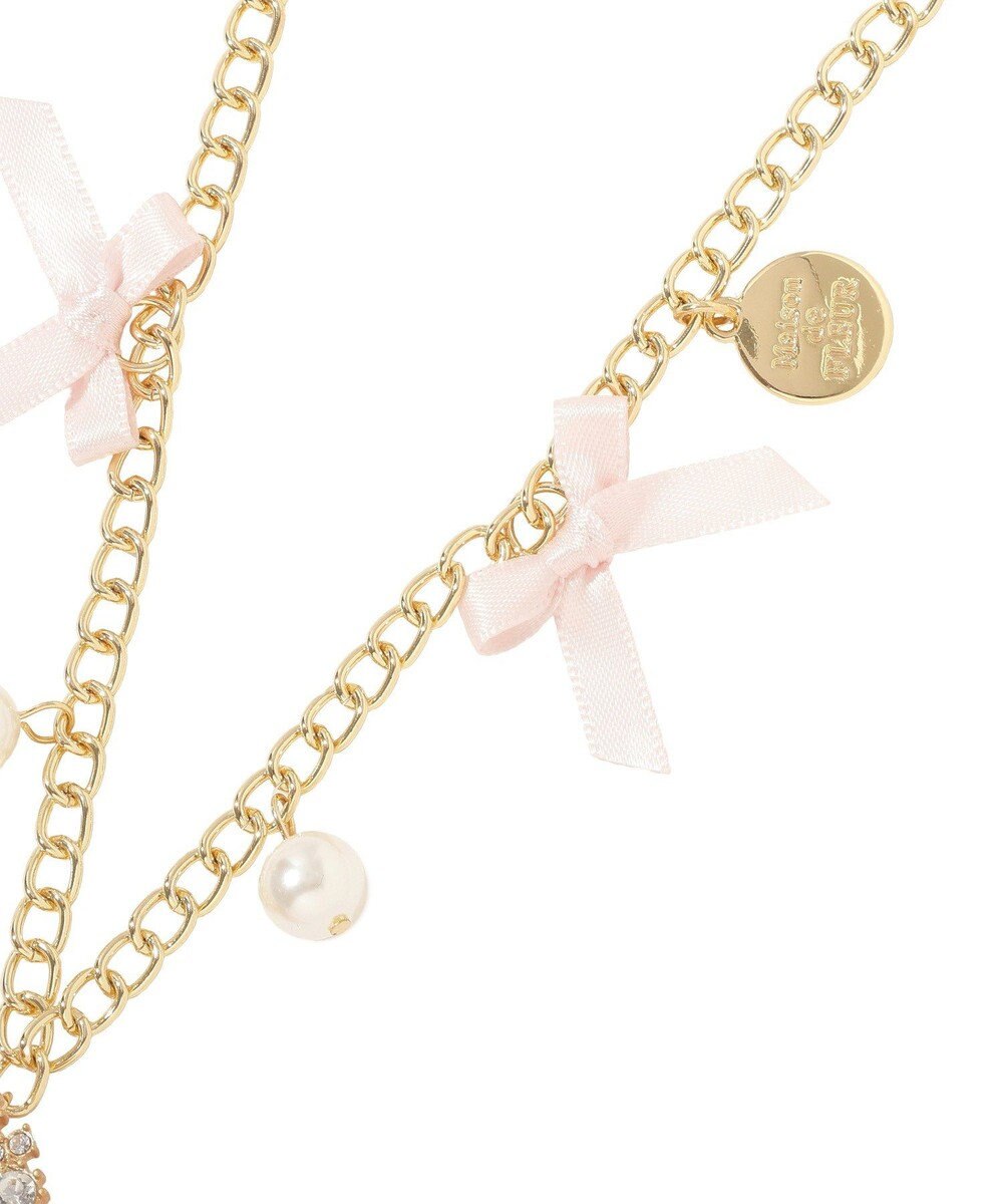 Maison de FLEUR ビジューリボンパールバッグチャーム 