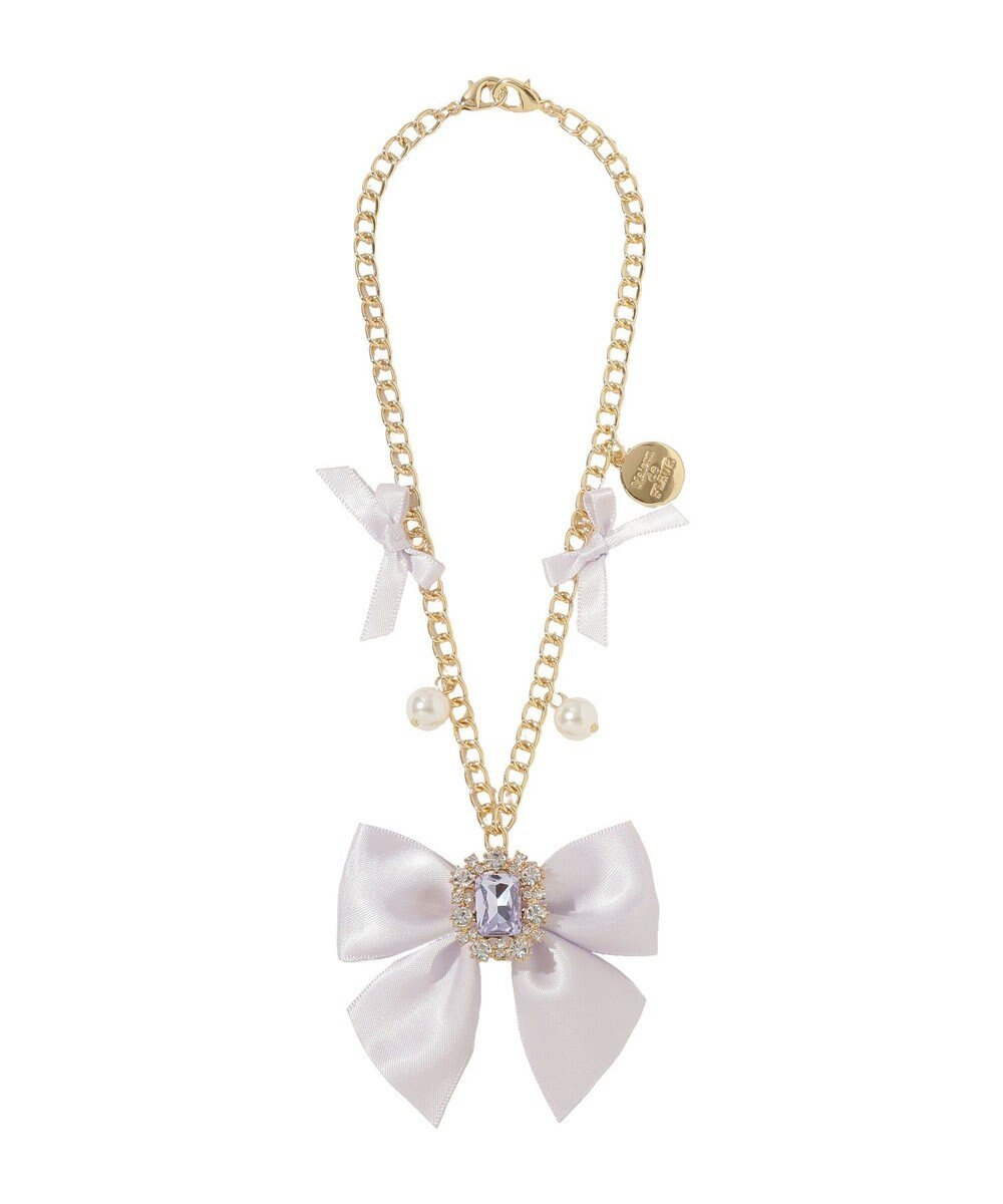 Maison de FLEUR ビジューリボンパールバッグチャーム 