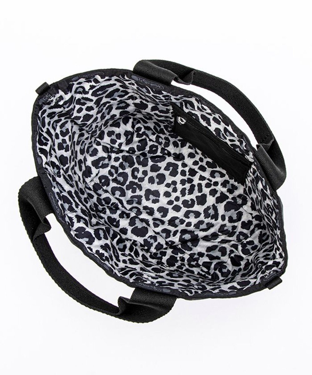 LeSportsac SM REVERSIBLE PKT TOTE/2ウェイブラック/ニュートラルレオパード 