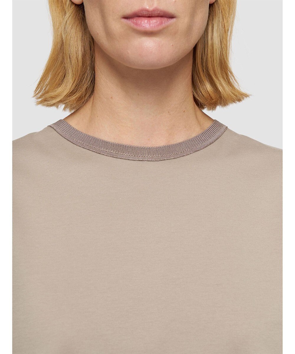 JOSEPH 【洗える】ポプリンジャージー　キャップスリーブティーシャツ 