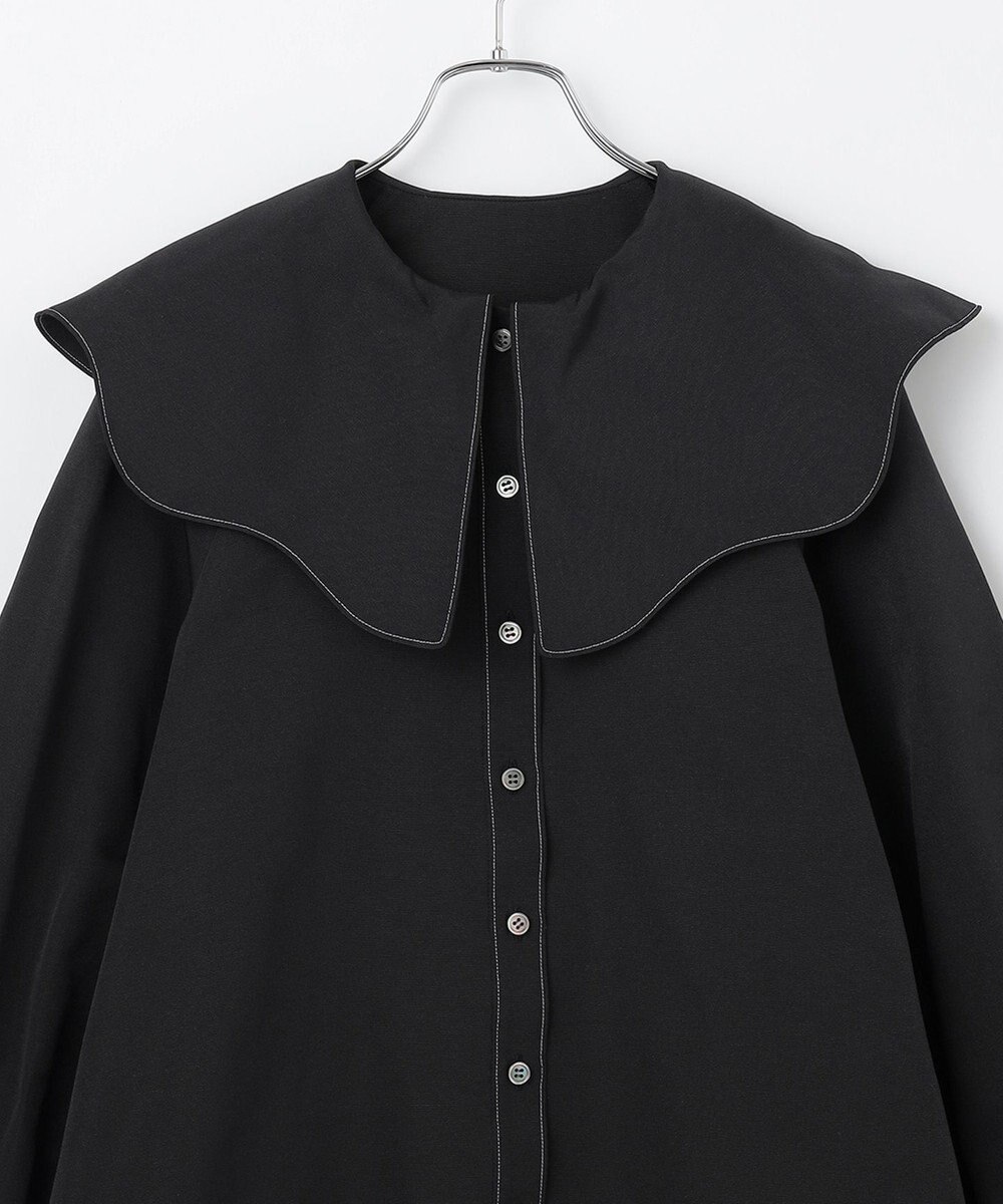 #Newans 【洗濯機可能/シワになりにくい】〈小柄さんにお勧め〉ウェービーカラーブラウス 